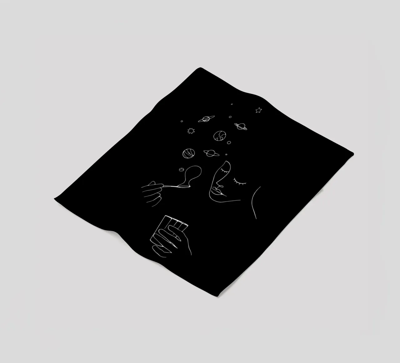 Playing With Bubbles fleece blanket by Ninhol