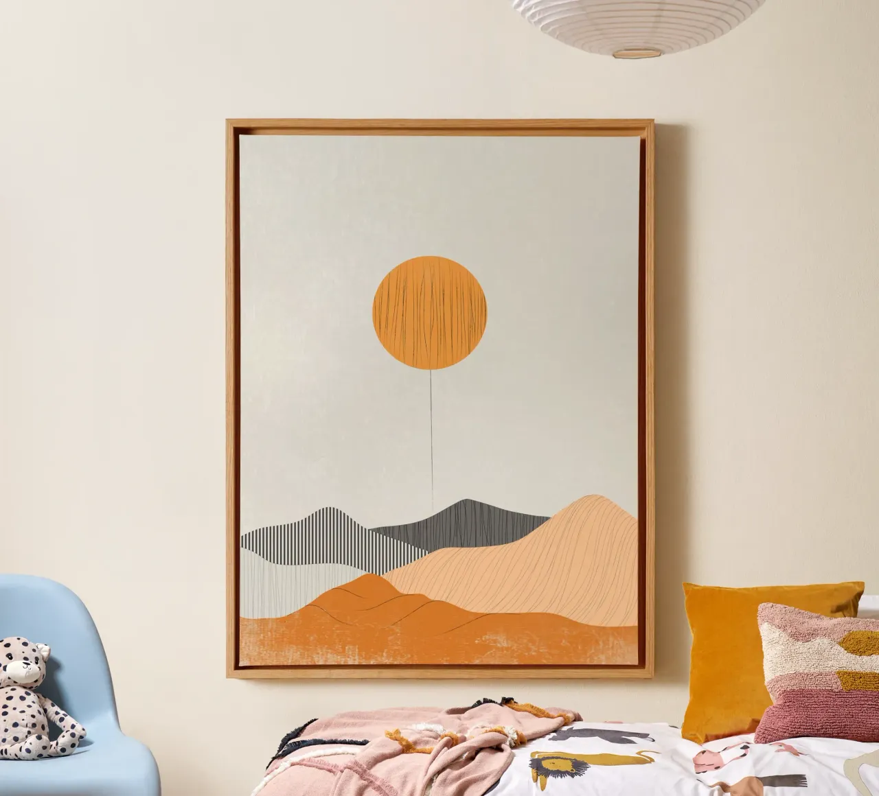 Paesaggio moderno tela con Cornice a cassetta da LaylaOzHome