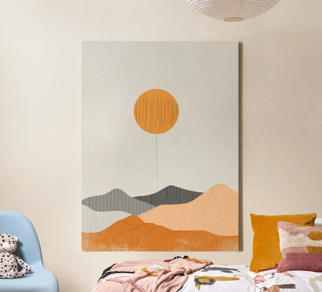 Paesaggio moderno tela con Cornice a cassetta da LaylaOzHome