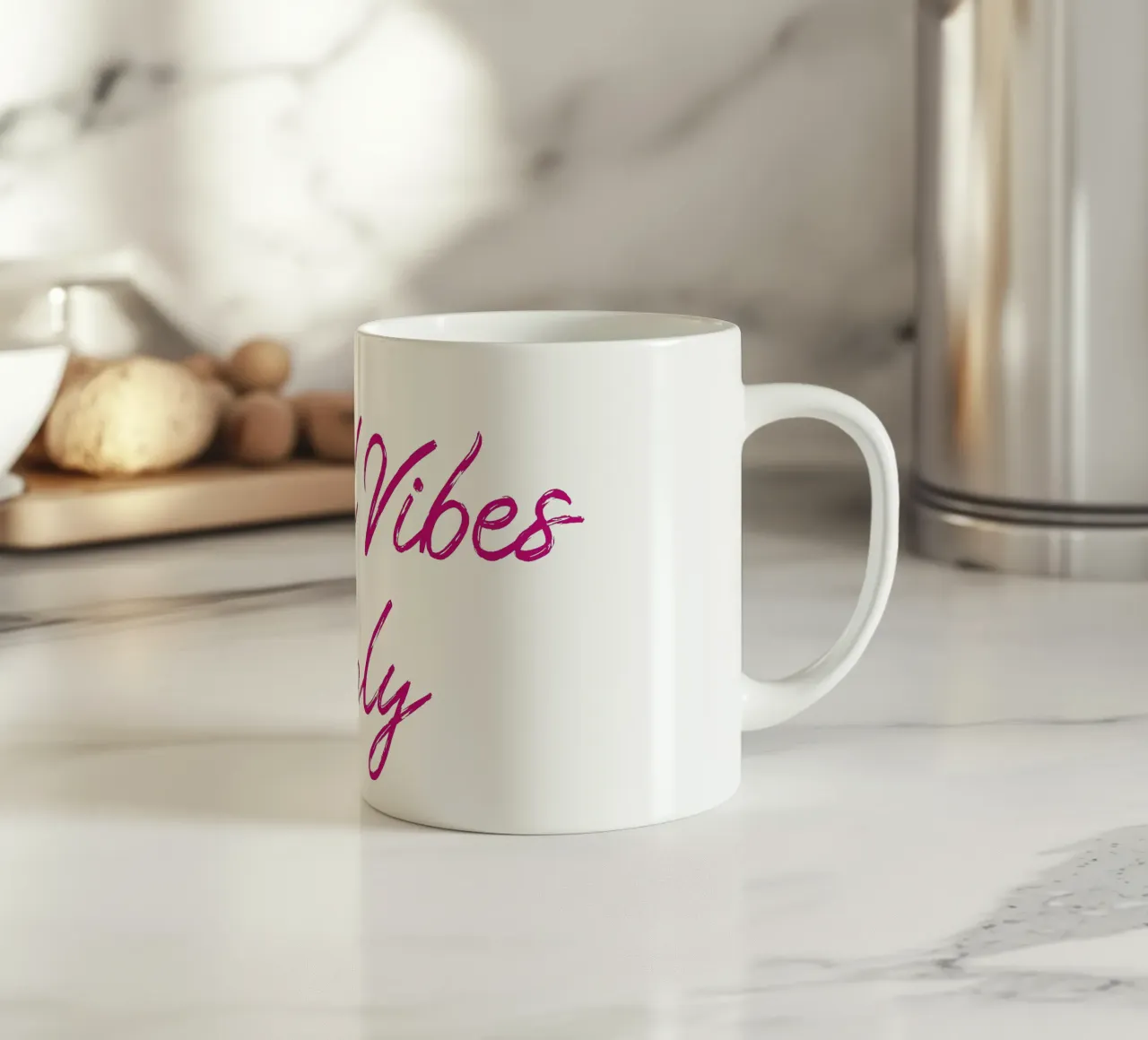 Good Vibes Only tazza in ceramica da Happy 😃 Art 🎨 by Christine Schnoell