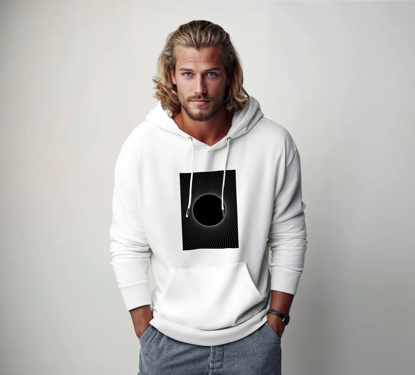Graphical Eclipse sweat à capuche de Katja Stehle Design