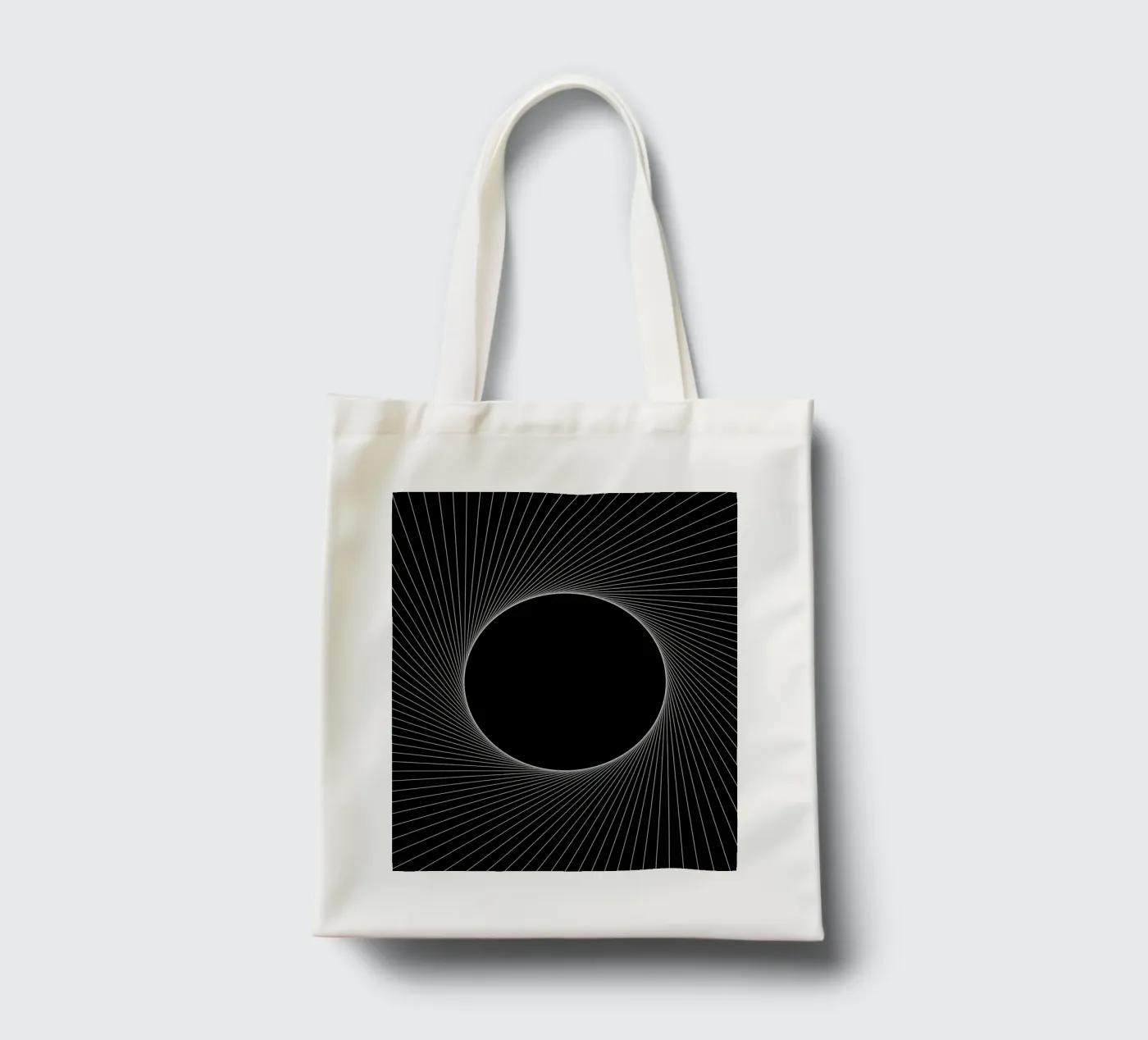 Grafische Verduistering jute draagtas van Katja Stehle Design