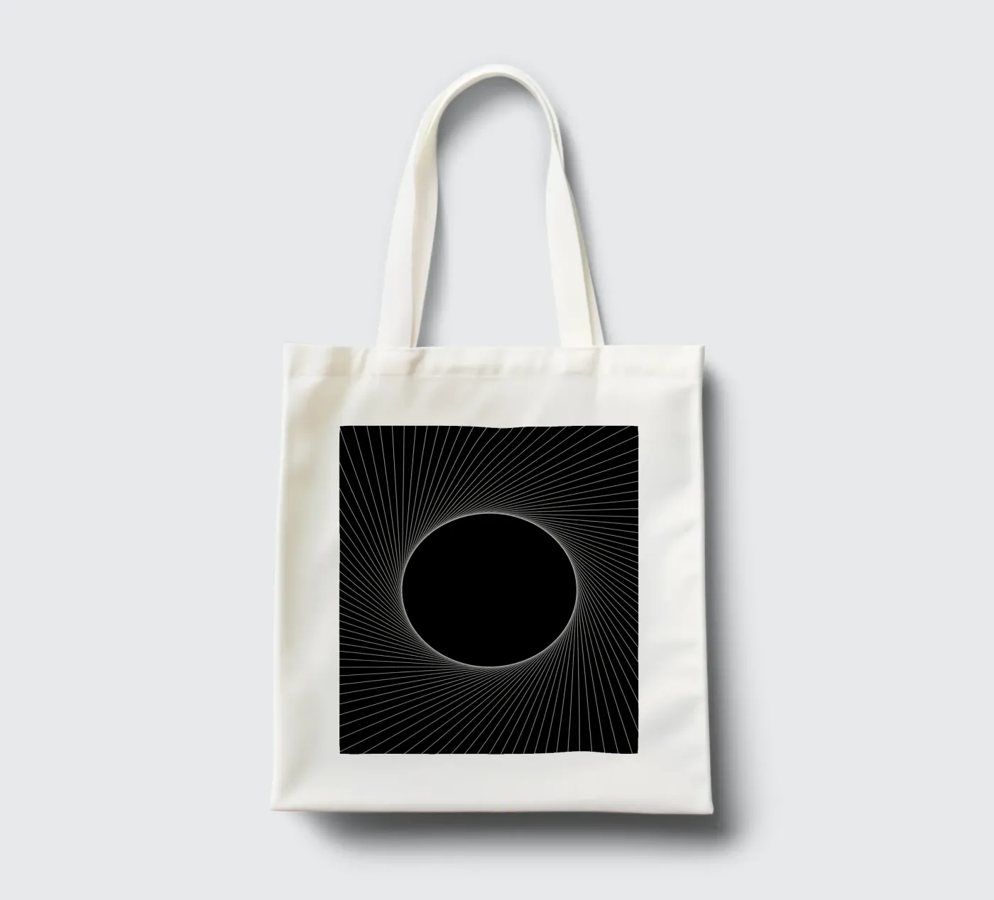 Grafische Verduistering jute draagtas van Katja Stehle Design