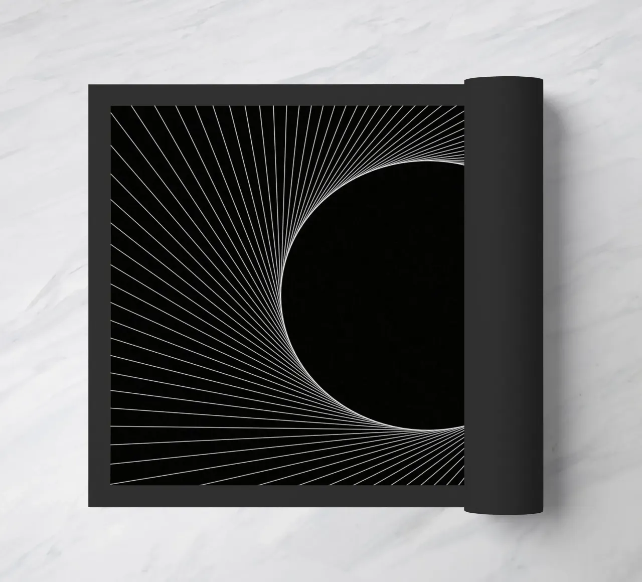 Grafische Eclipse Fußmatte von Katja Stehle Design