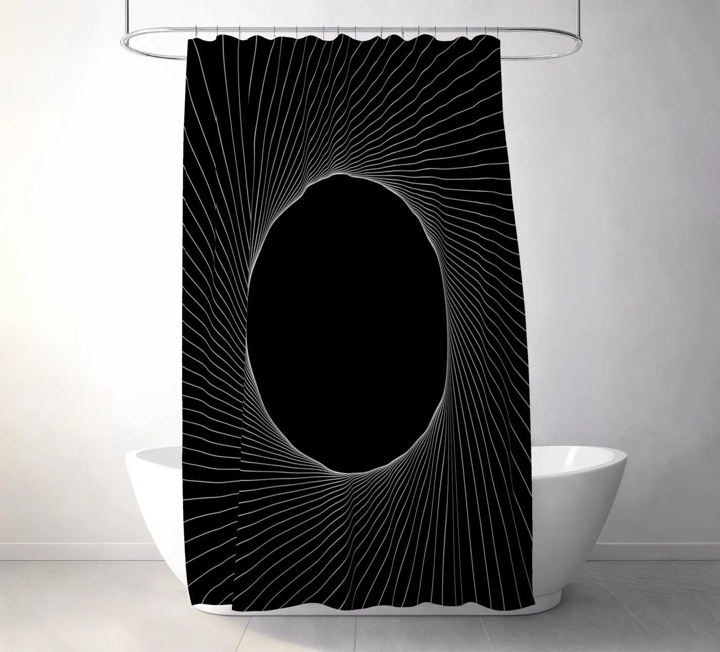 Graphical Eclipse rideau de douche de Katja Stehle Design