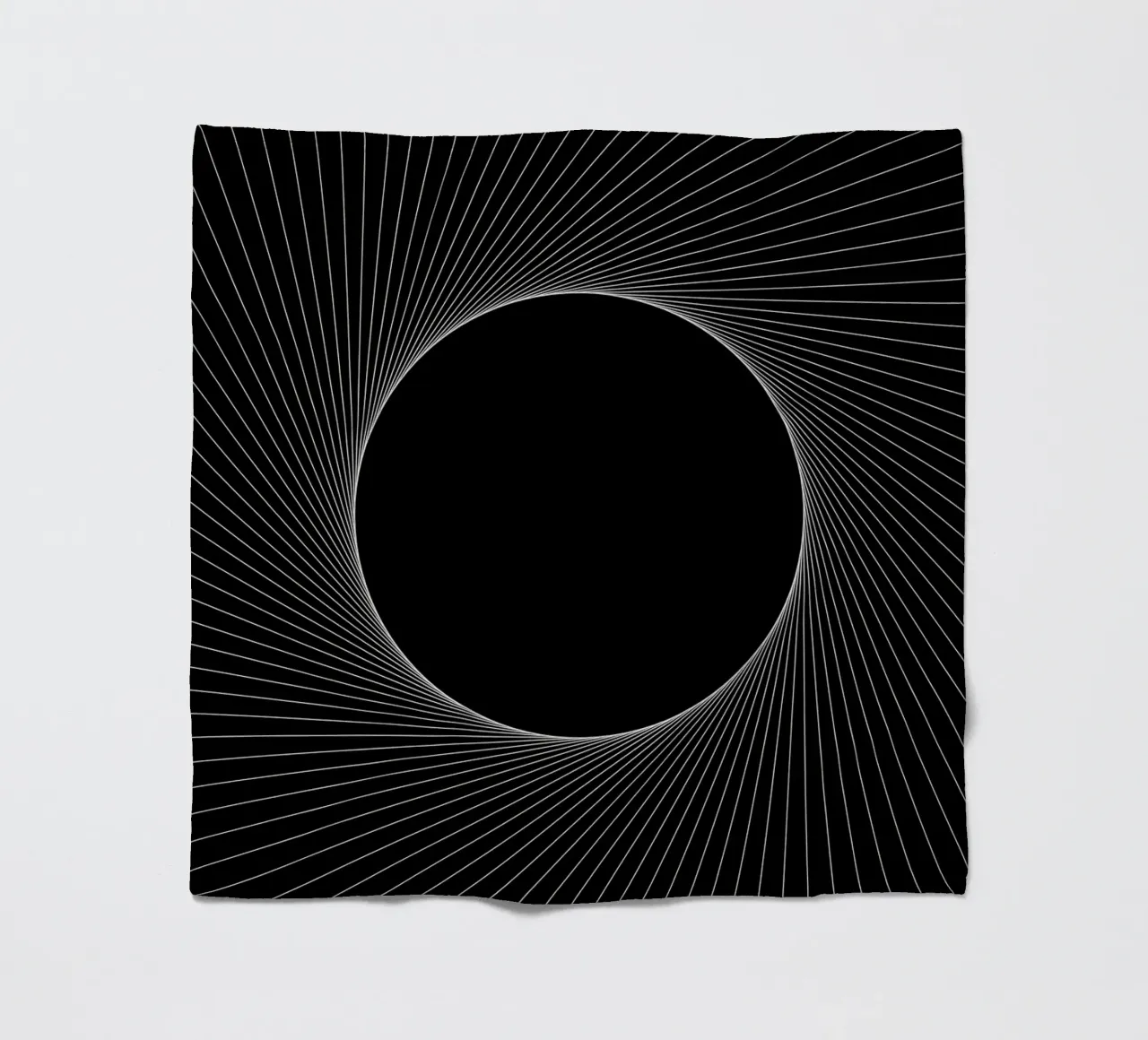 Grafische Eclipse Fleecedecke von Katja Stehle Design