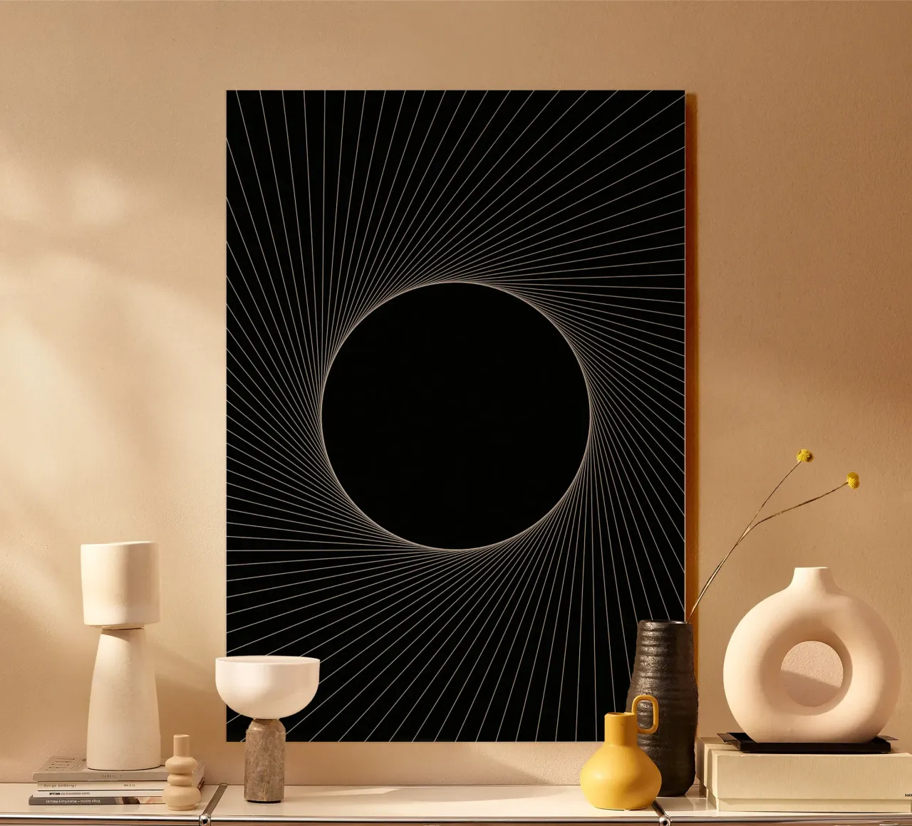 Graphical Eclipse acrylic glass by Katja Stehle Design