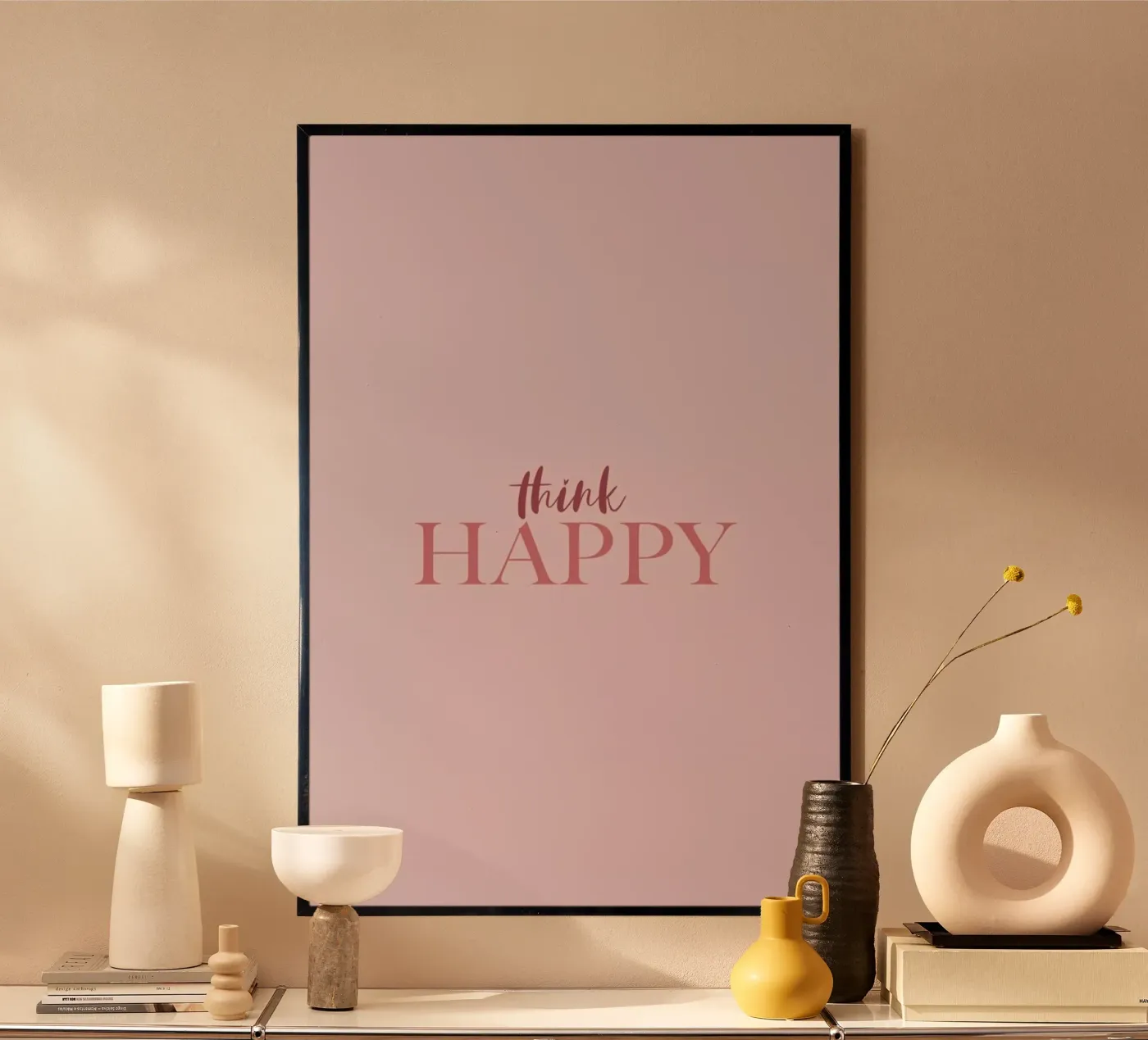 Think Happy poster by Ayleen