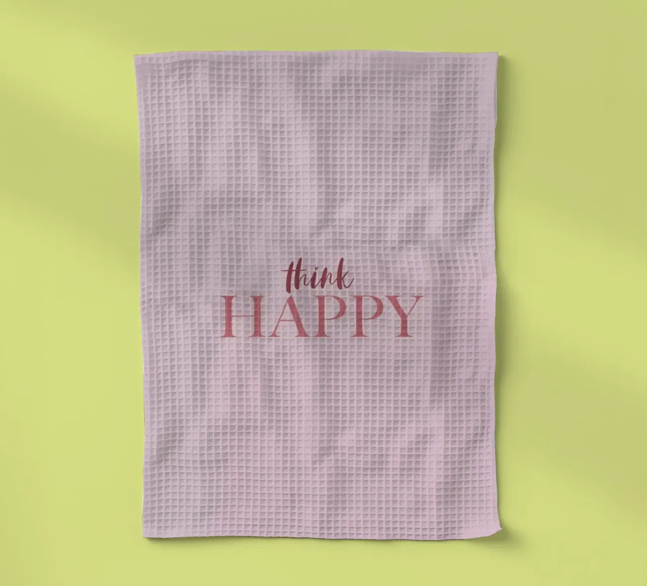 Think Happy canovaccio da cucina da Ayleen