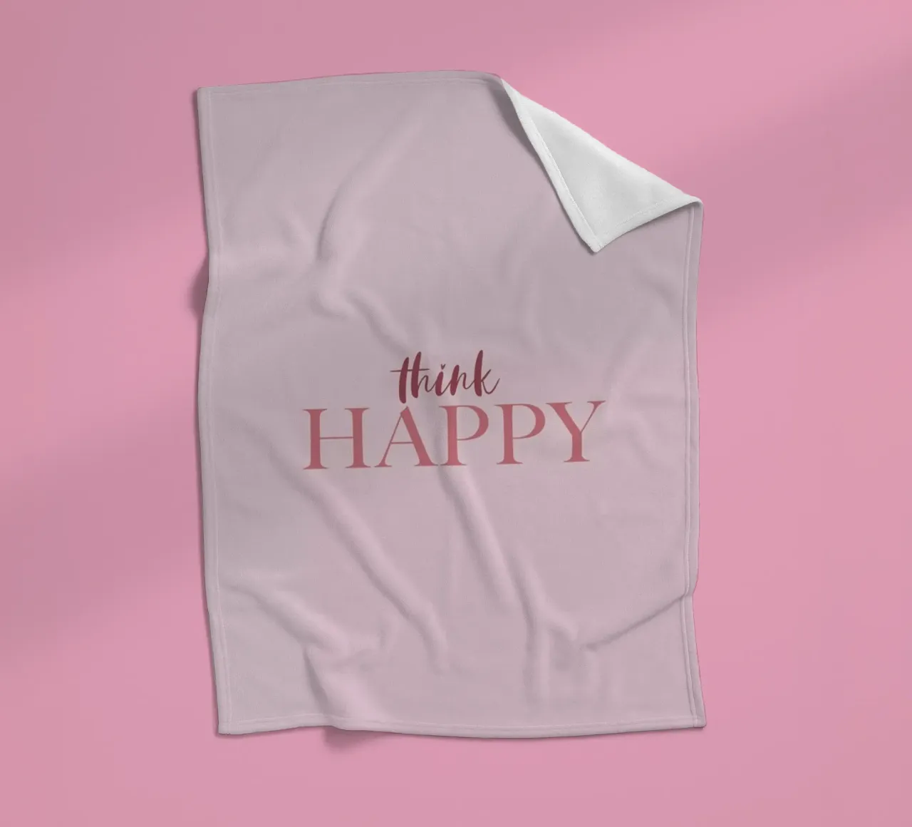Think Happy coperta in pile da Ayleen
