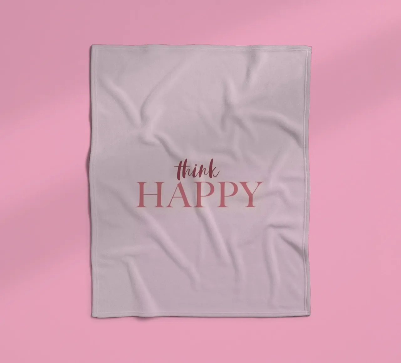 Think Happy coperta in pile da Ayleen