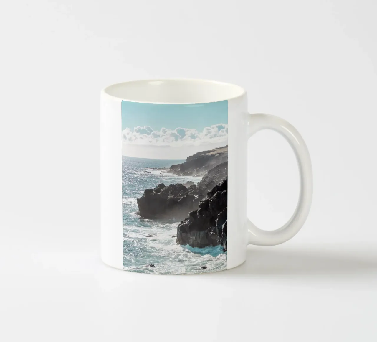 Blue coast - Reunion Island ceramic mug by Léa Lefebvre Photography