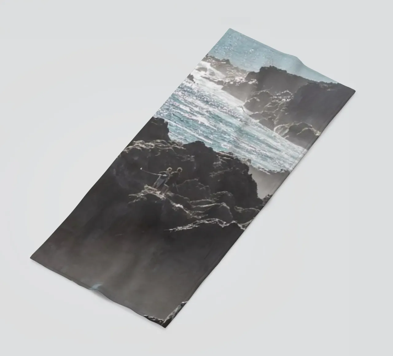Blue coast - Reunion Island beach towel by Léa Lefebvre Photography
