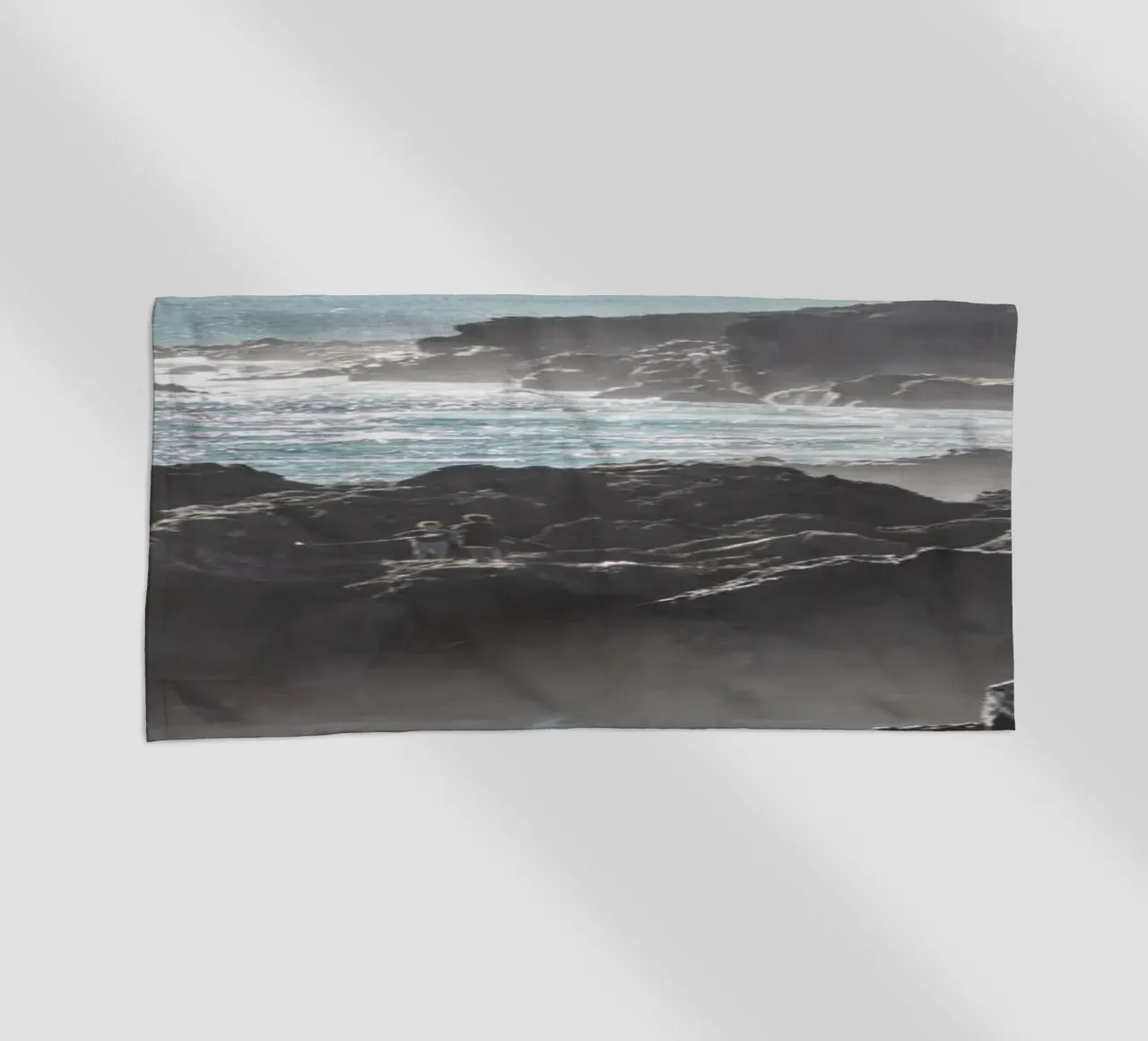 Blue coast - Reunion Island beach towel by Léa Lefebvre Photography