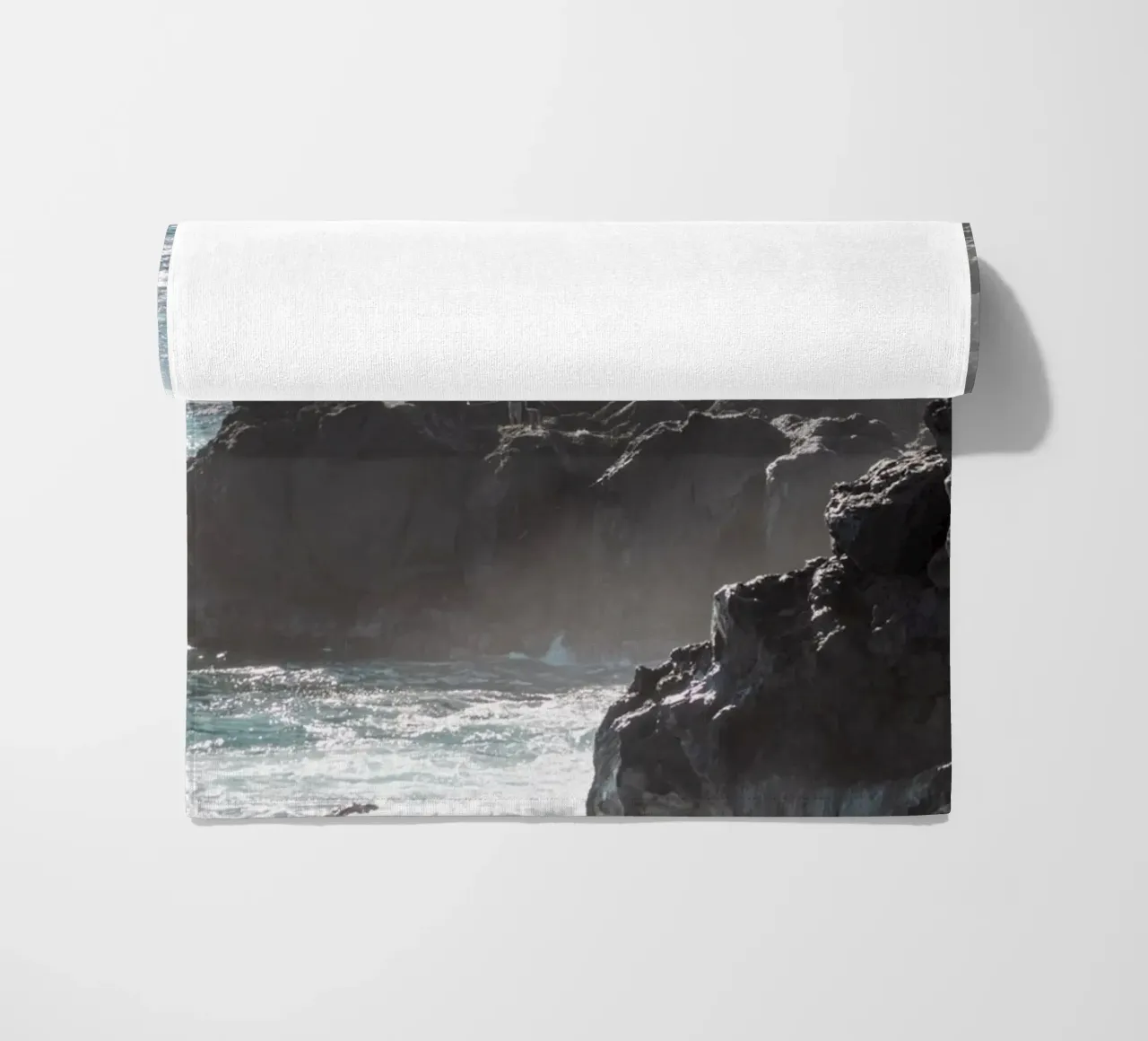 Blue coast - Reunion Island beach towel by Léa Lefebvre Photography