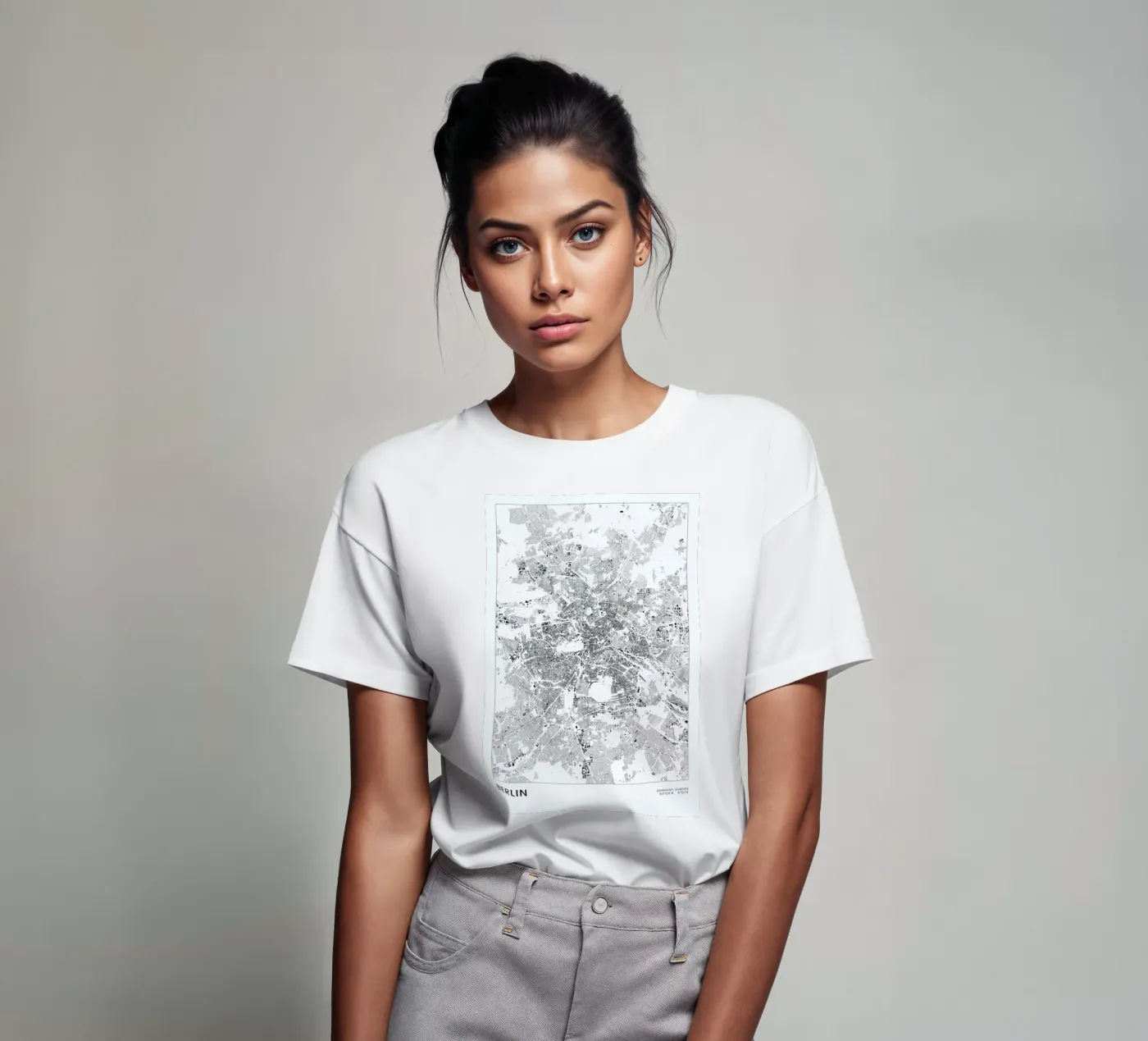 Berlin Map t-shirt da The Cartography Collection