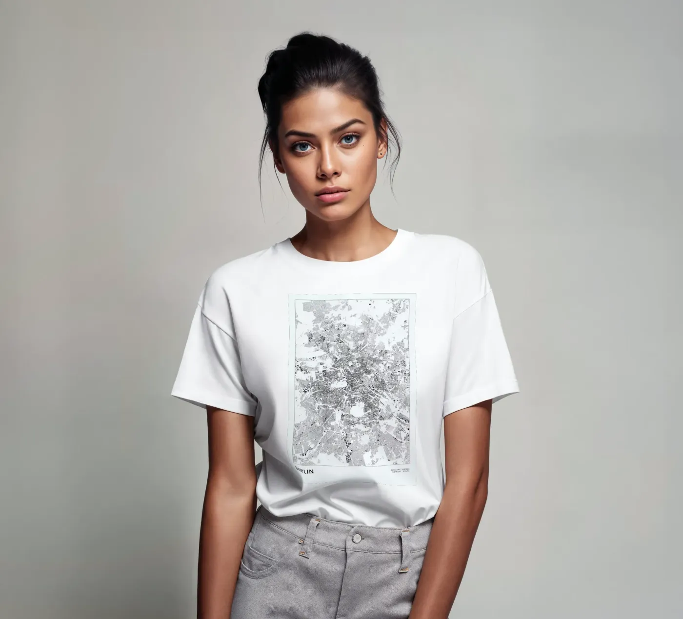 Berlin Map t-shirt da The Cartography Collection