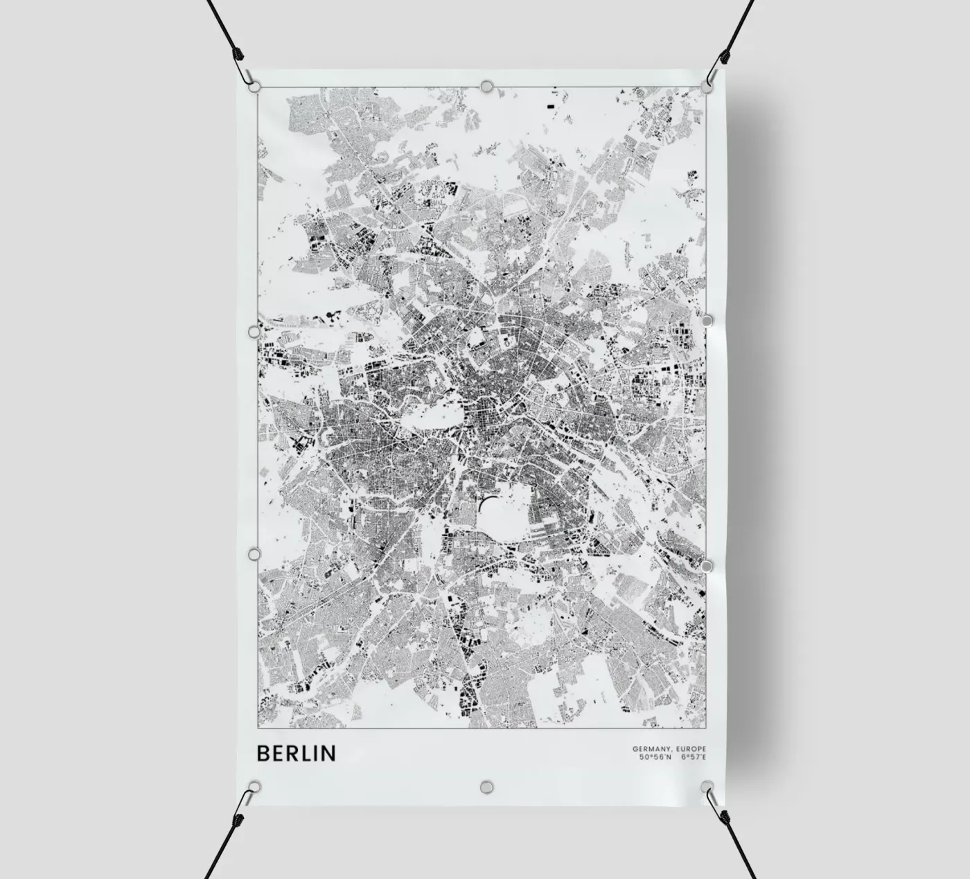 Berlin Map telo in pvc da The Cartography Collection
