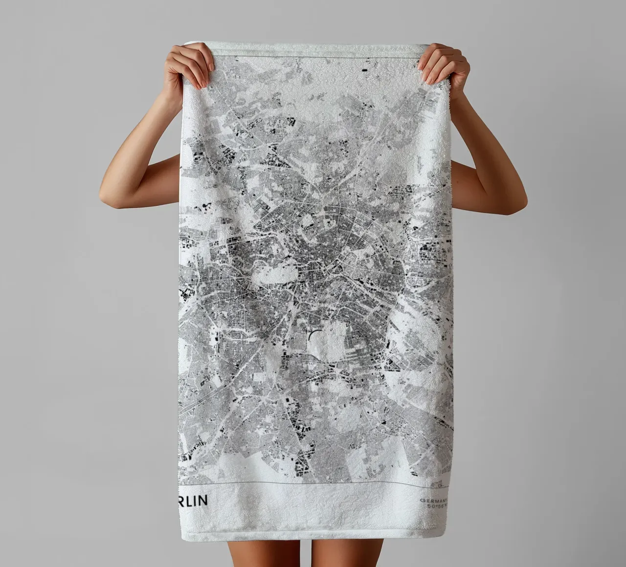 Berlin Map towel by The Cartography Collection