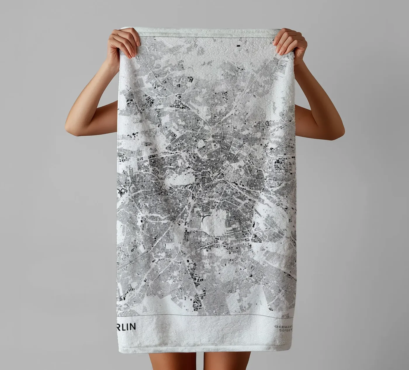 Berlin Map badhanddoek van The Cartography Collection