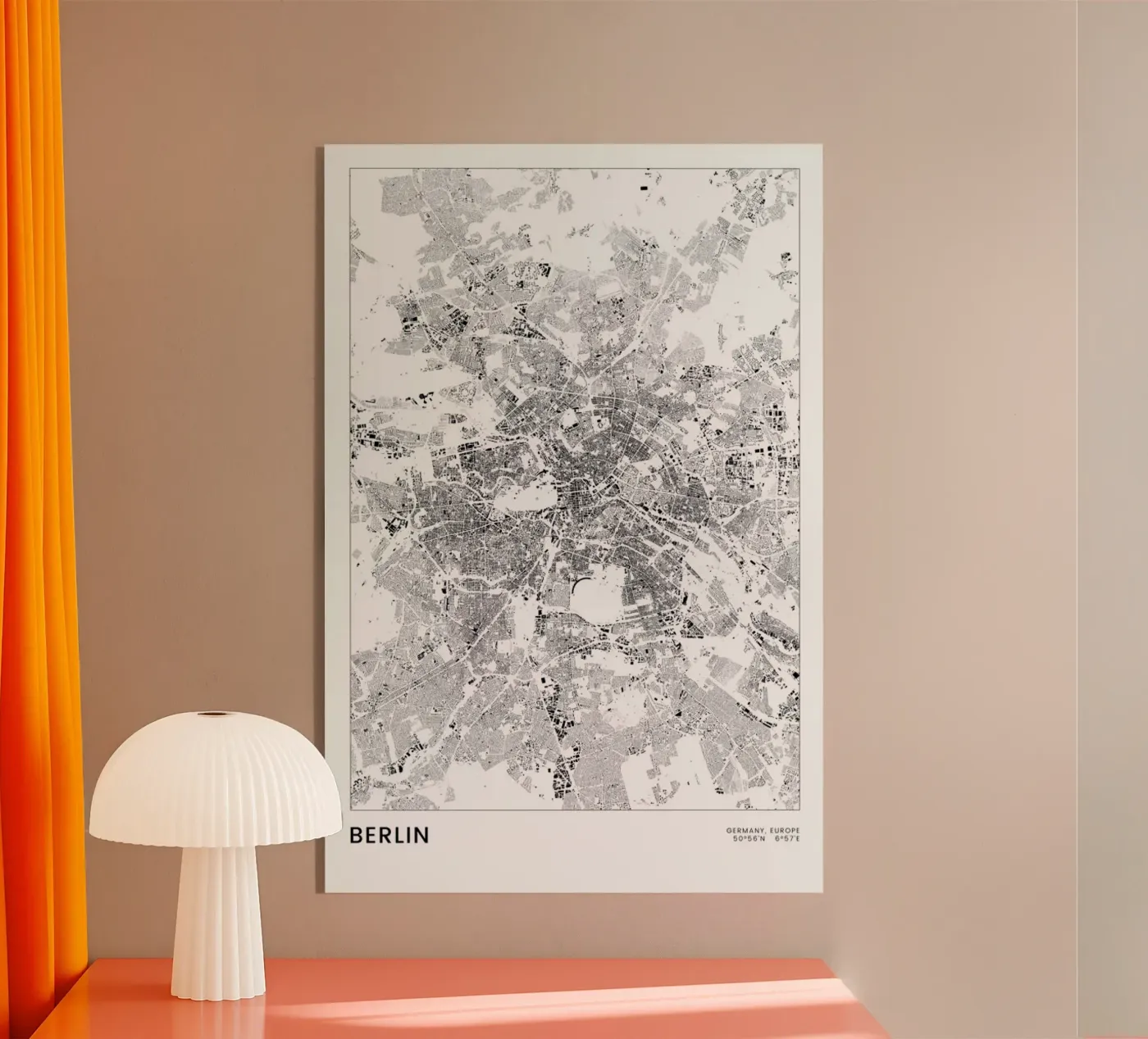 Berlin Map acrylic glass by The Cartography Collection