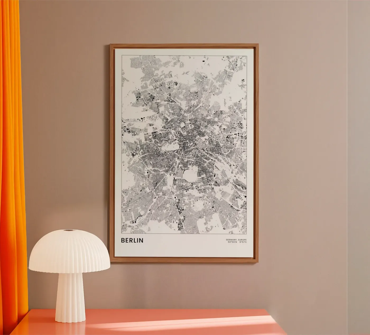 Berlin Map pannello forex da The Cartography Collection