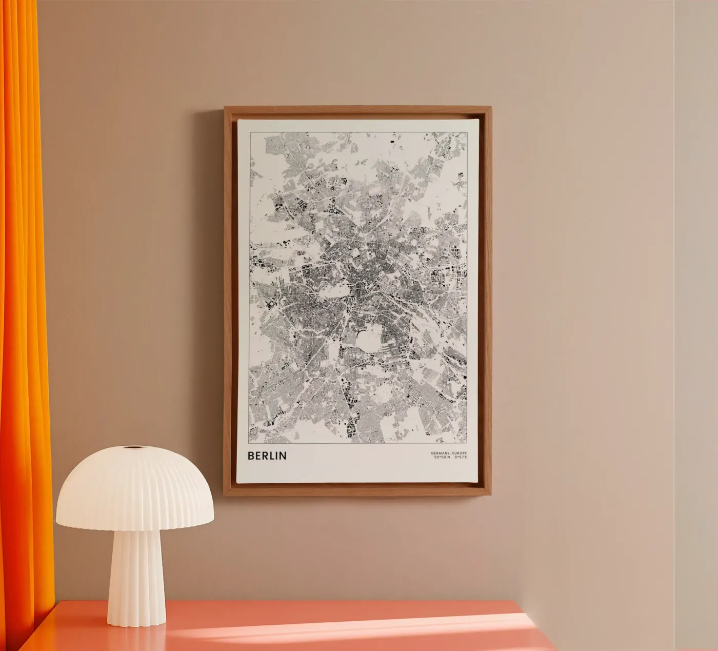 Berlin Map Leinwand von The Cartography Collection