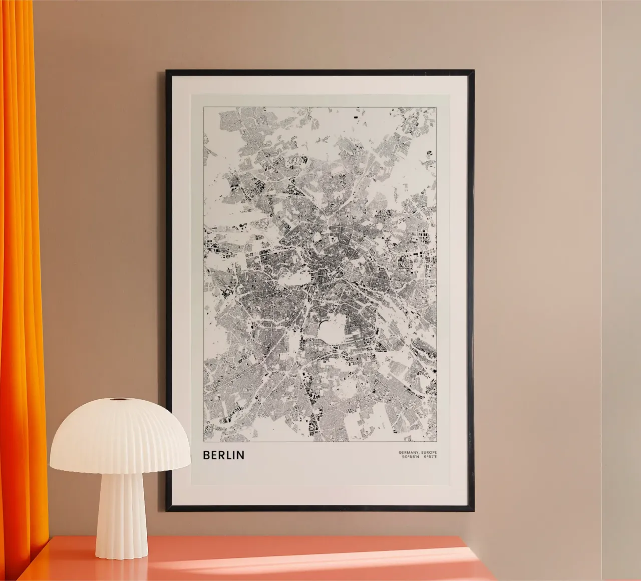 Berlin Map carta hahnemühle da The Cartography Collection