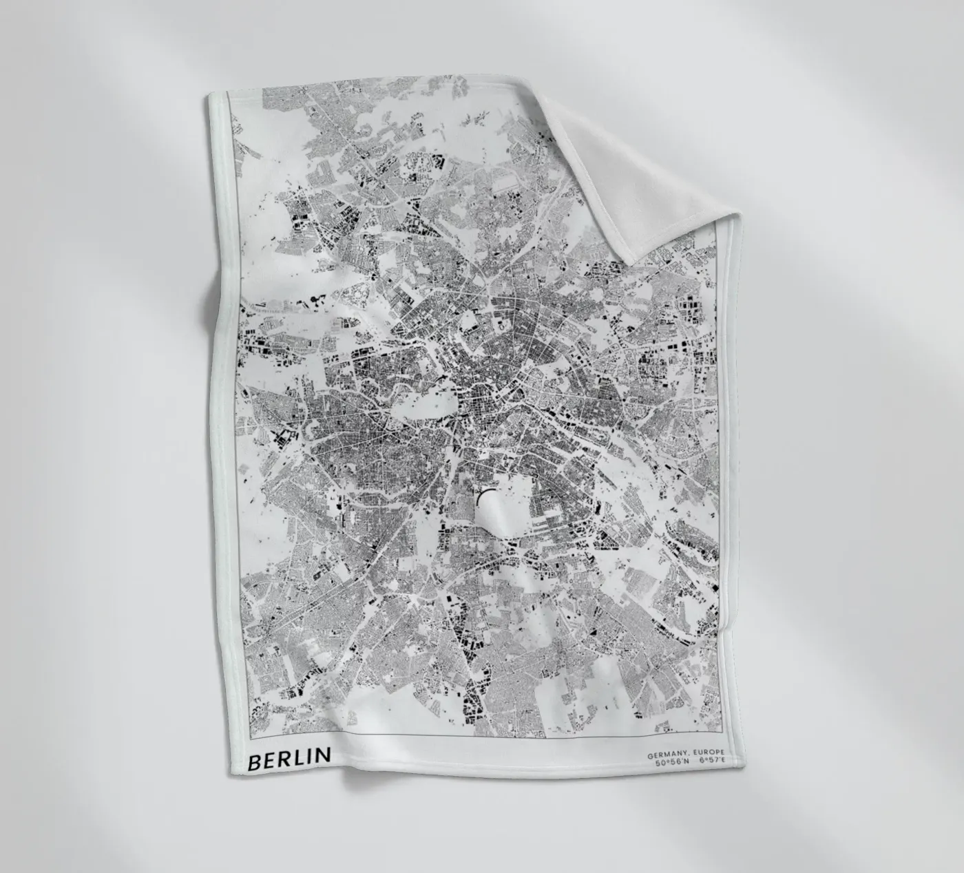 Berlin Map fleecedeken van The Cartography Collection