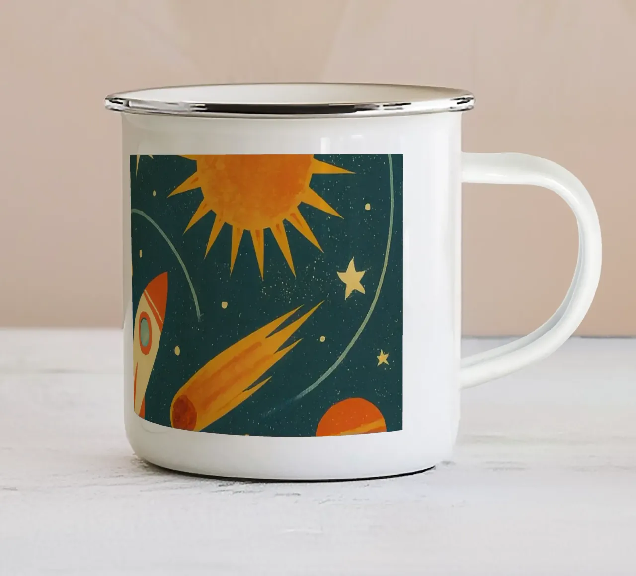Avventura intergalattica tazza in smalto da TDPosters