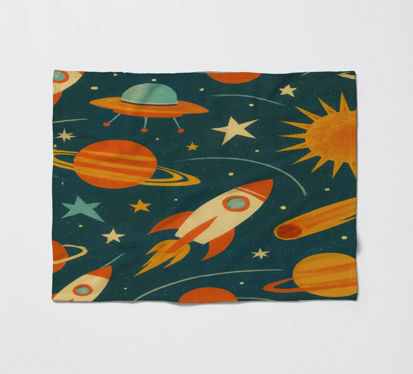 Intergalactic Adventure fleece blanket by TDPosters