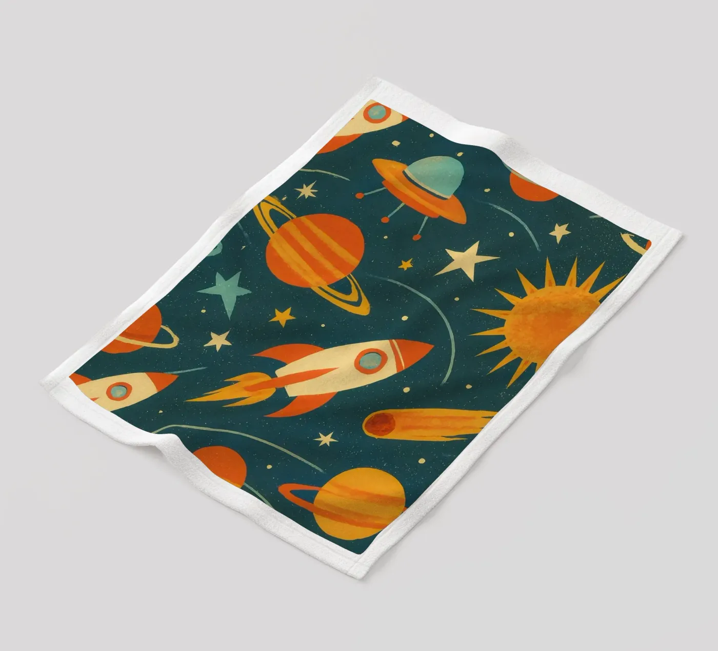 Intergalactic Adventure fleece blanket by TDPosters