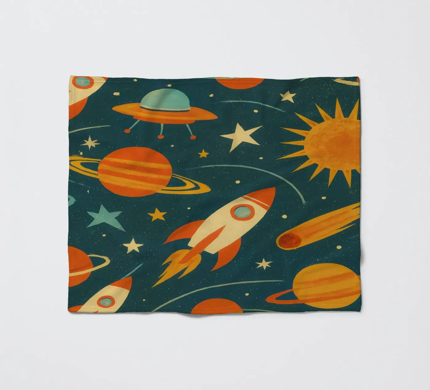 Intergalactic Adventure fleece blanket by TDPosters