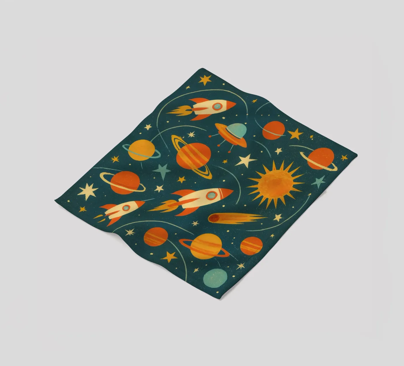 Intergalactic Adventure fleece blanket by TDPosters