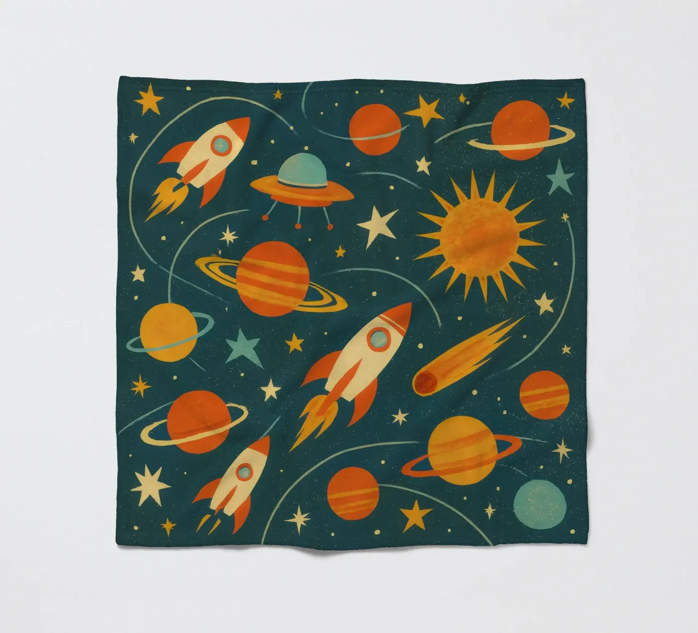 Intergalactic Adventure fleece blanket by TDPosters