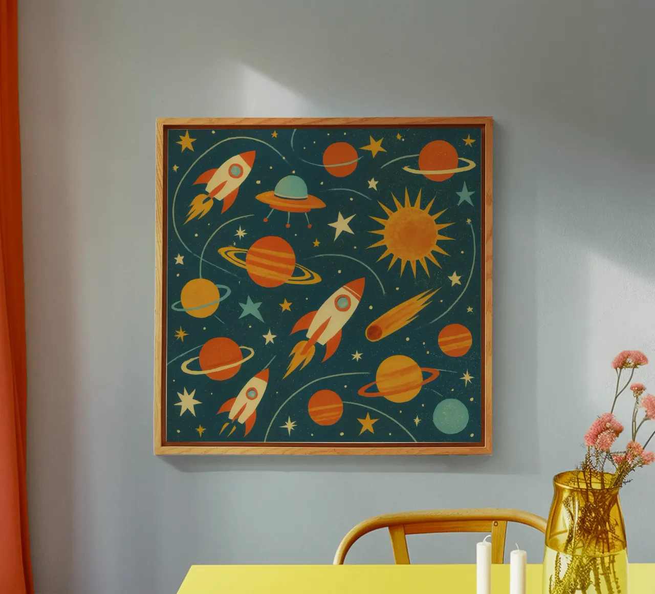 Intergalactisch avontuur acryl van TDPosters