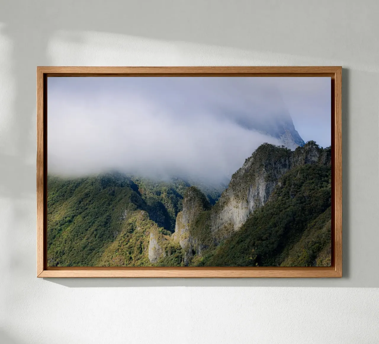 The hidden face of the mountains canvas with Floater frame by Léa Lefebvre Photography