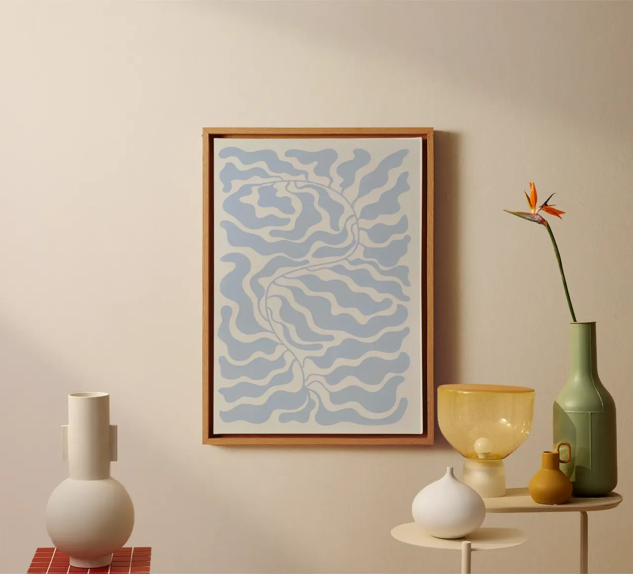 Henri Matisse Blue Exhibition 4 canvas with Floater frame by Perdana shop
