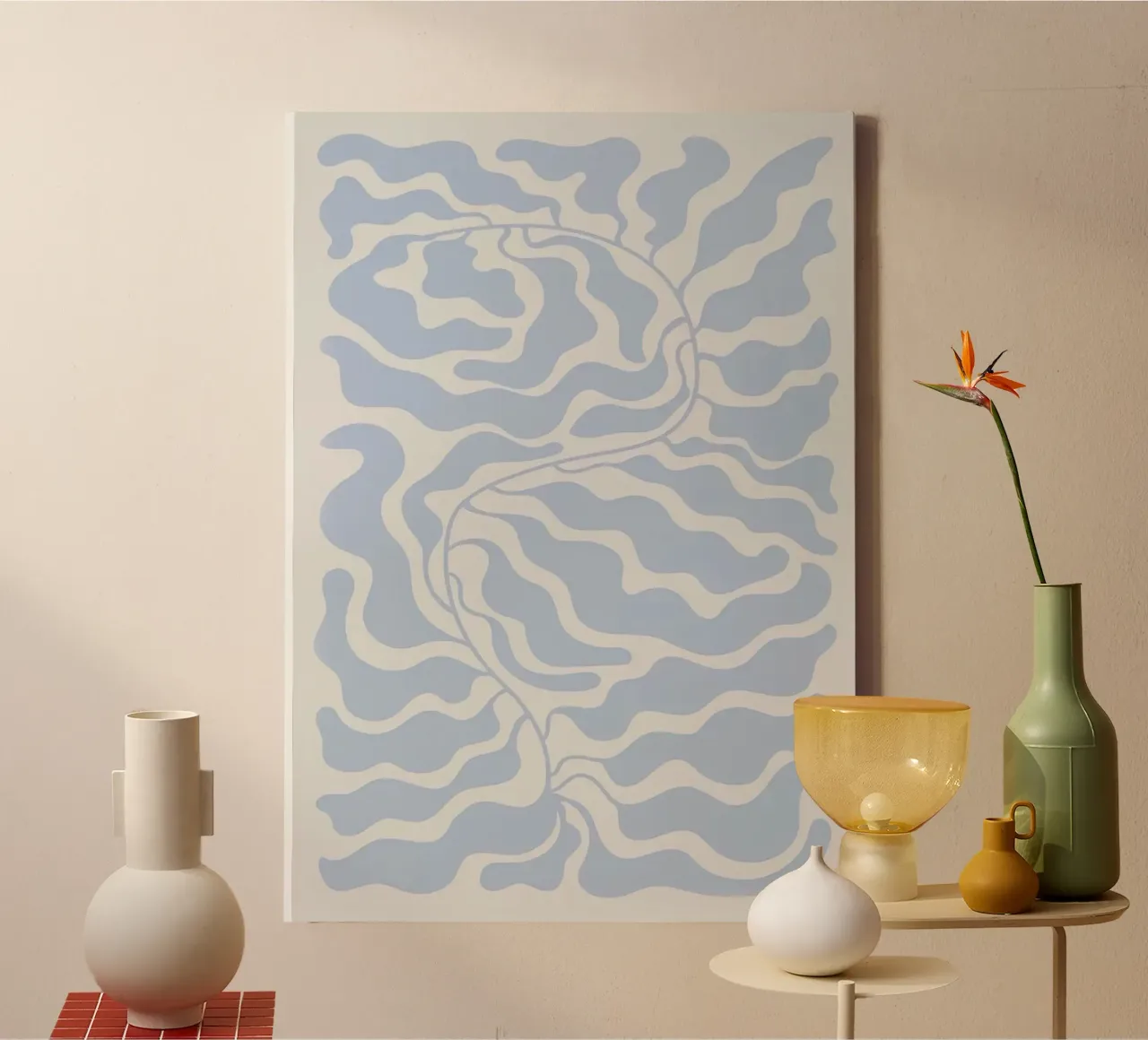 Henri Matisse Blue Exhibition 4 canvas with Floater frame by Perdana shop