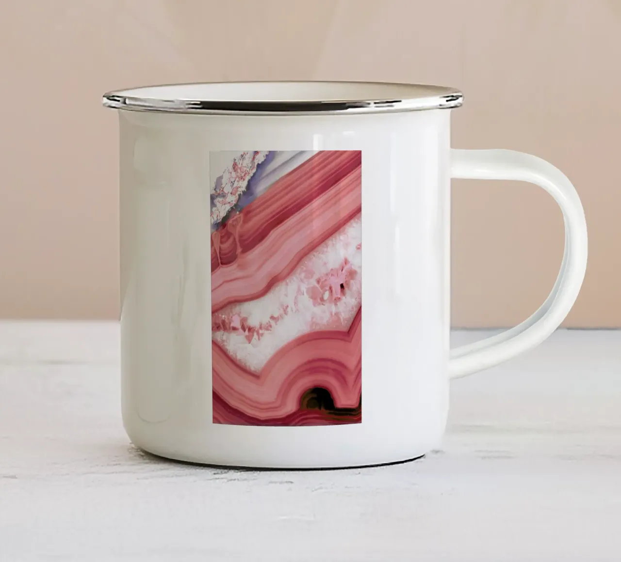 Agate Living Coral tazza in smalto da cafelab
