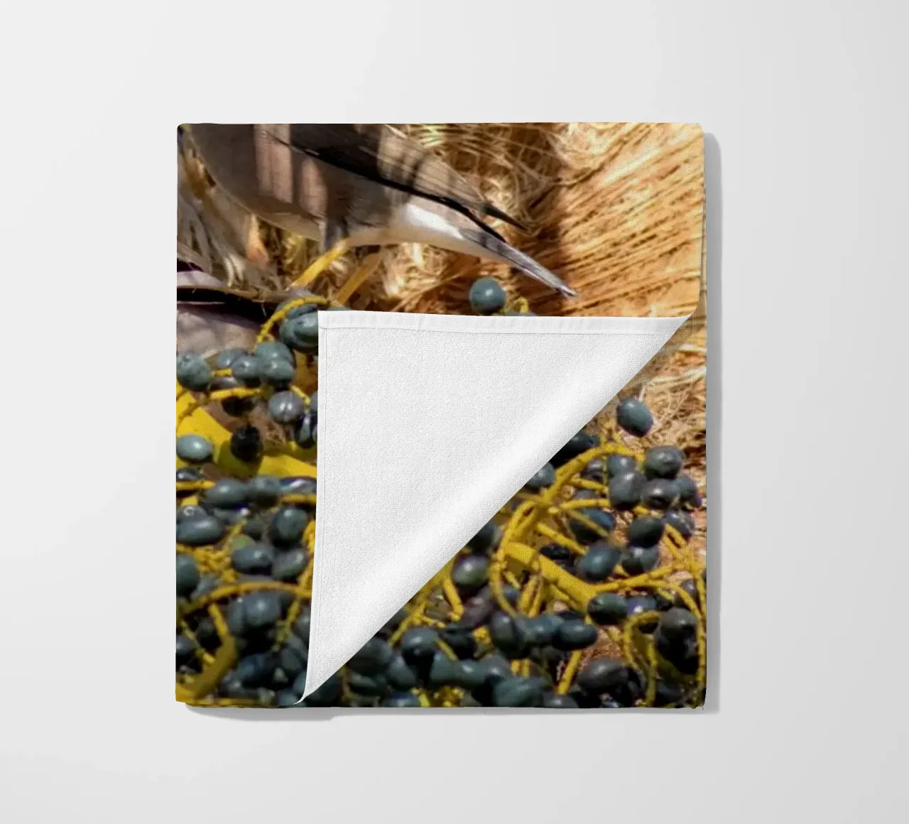 In the heart of the palm trees beach towel by Léa Lefebvre Photography