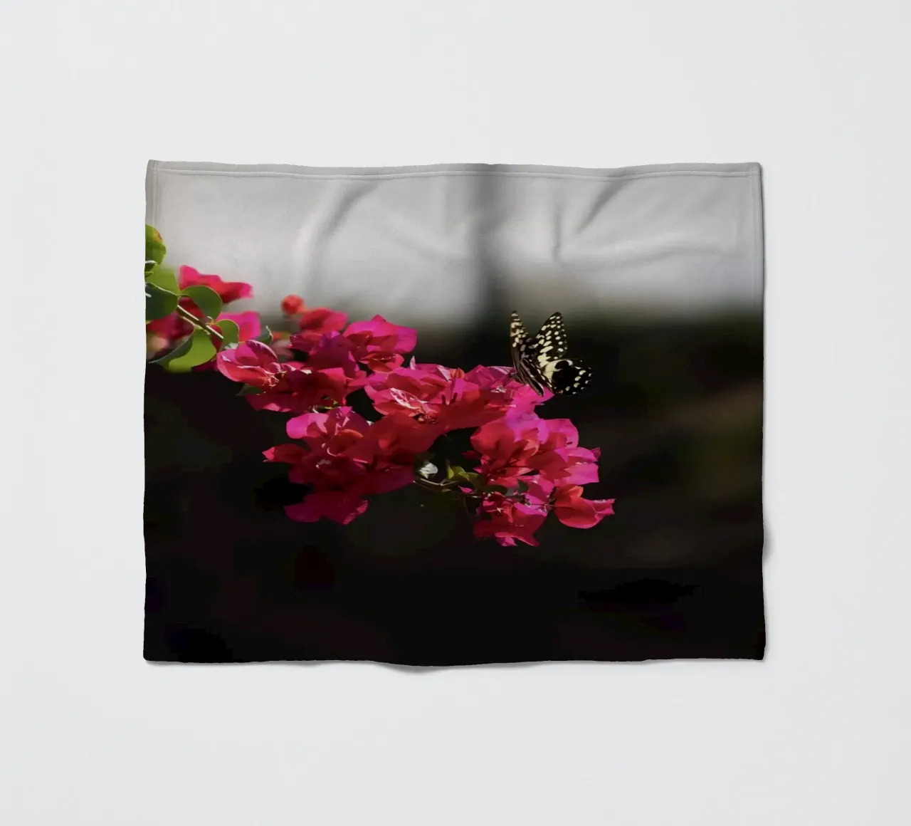 Farfalla su fiori rosa coperta in pile da Léa Lefebvre Photography