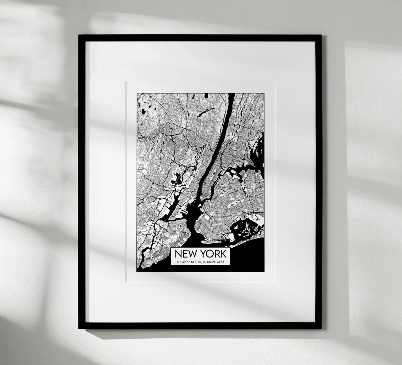 Carte de New York poster de Frame the World