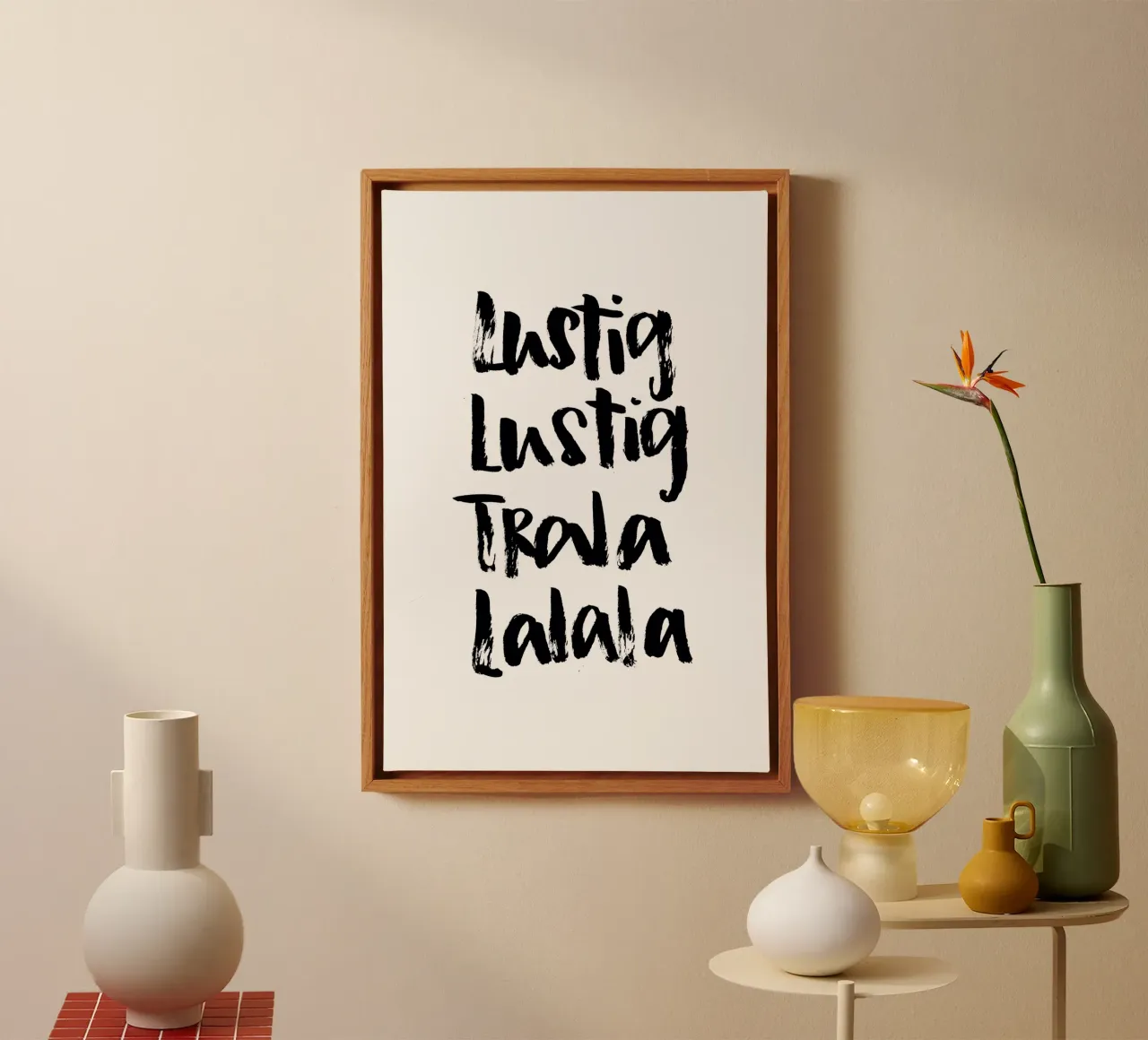 Tralalala tela con Cornice a cassetta da Brushmeetspaper