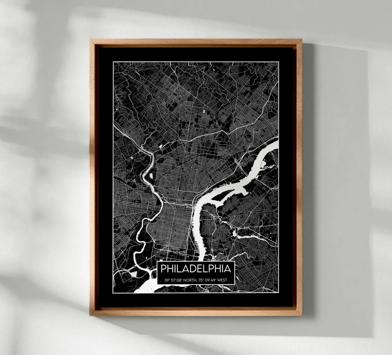 Contrasto a Philadelphia tela con Cornice a cassetta da Frame the World