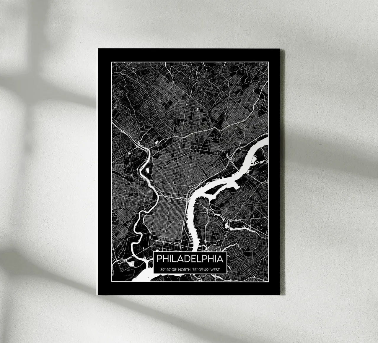 Contrasto a Philadelphia tela con Cornice a cassetta da Frame the World