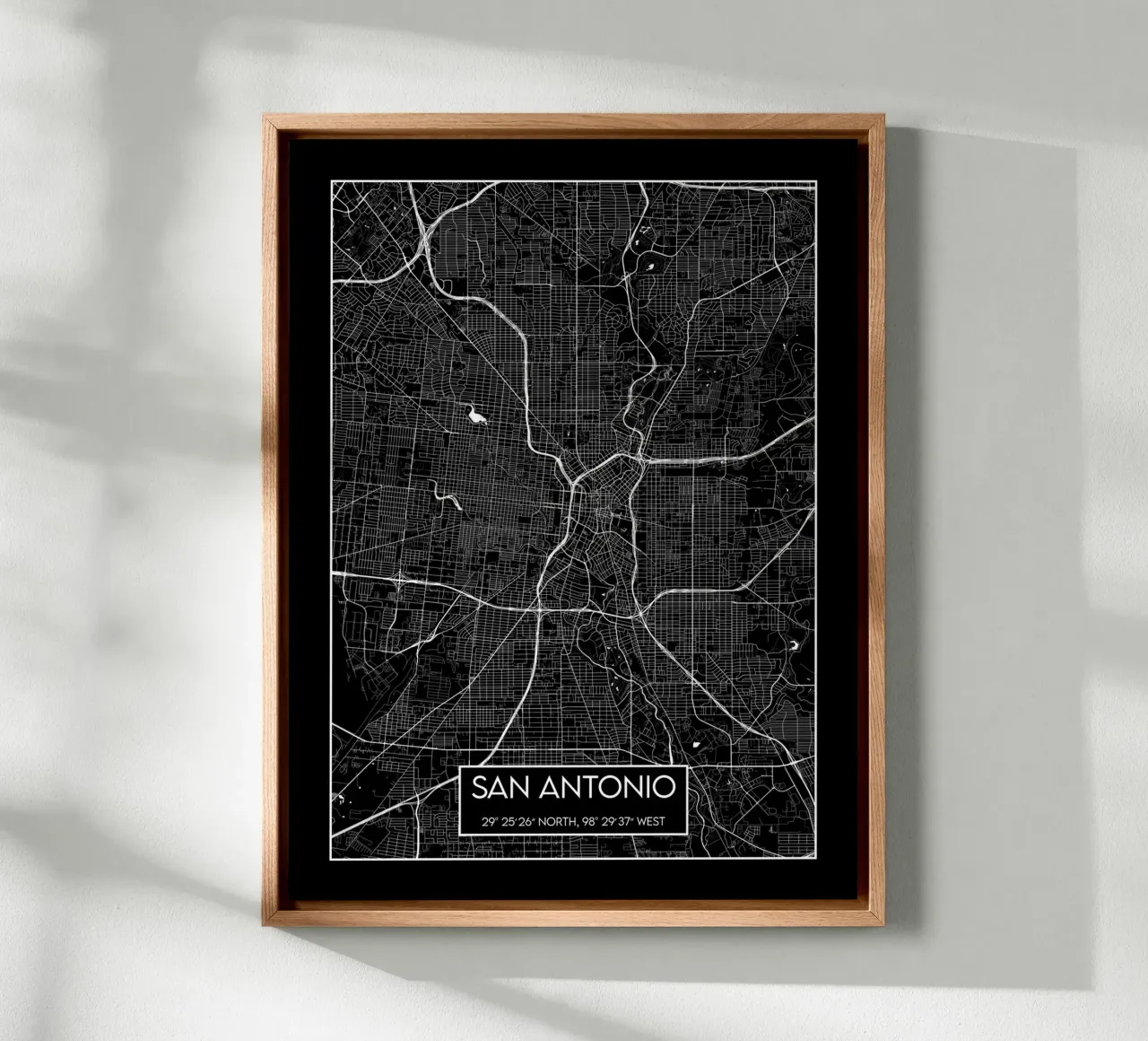 San Antonio in tegenstelling canvas met Baklijst van Frame the World