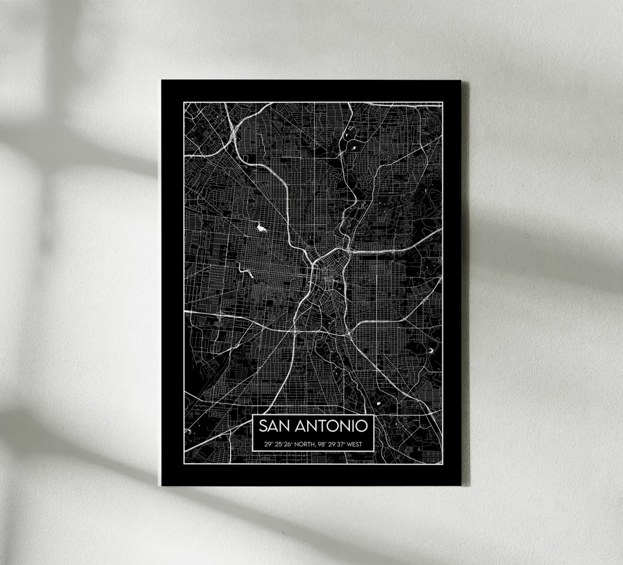 San Antonio in tegenstelling canvas met Baklijst van Frame the World