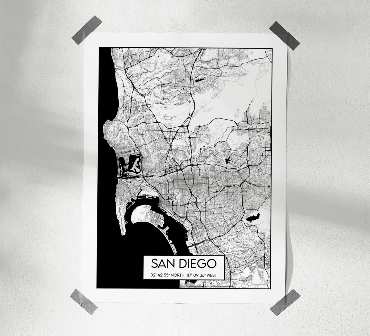Carta di San Diego poster da Frame the World
