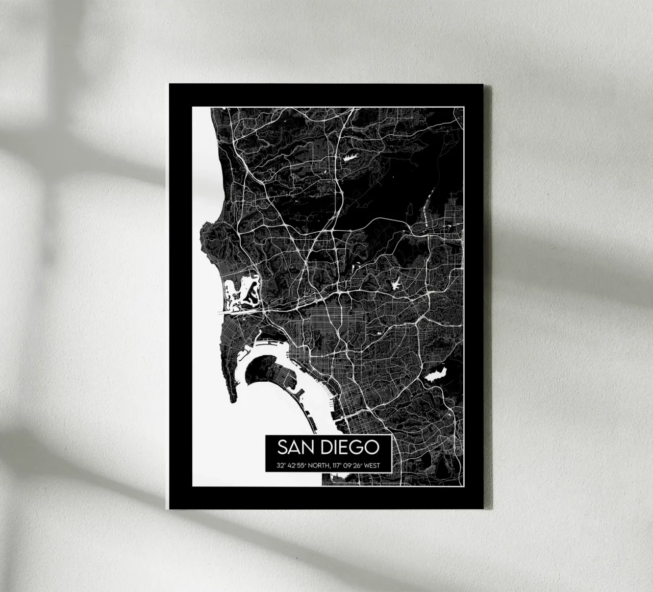 San Diego contrasted canvas with Floater frame by Frame the World